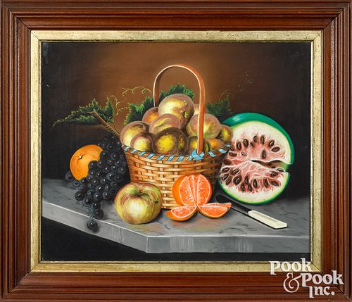 AMERICAN PASTEL STILL LIFE 19TH 311a4d