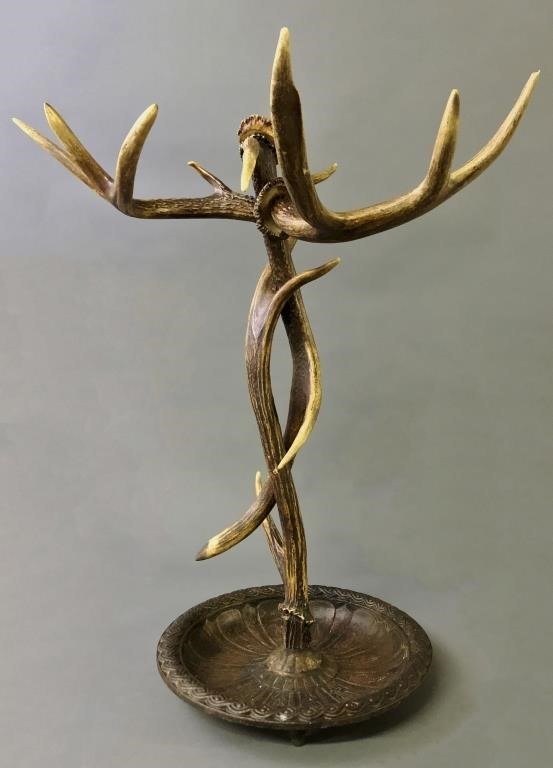 Victorian stag horn umbrella stand