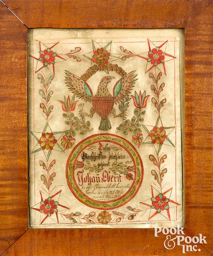 JOHANN ADAM EYER FRAKTUR BIRTH 311a56