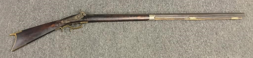 Half stock percussion rifle, circa 1840,