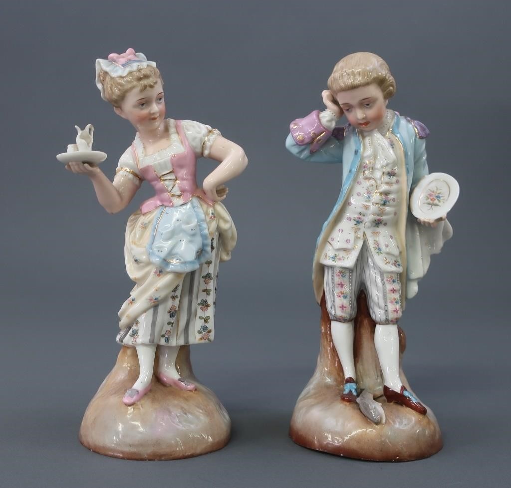 Pair of K.P.M. porcelain figures of