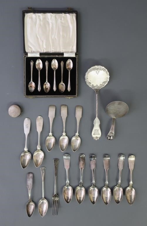 Coin silver spoons six by John 311b35