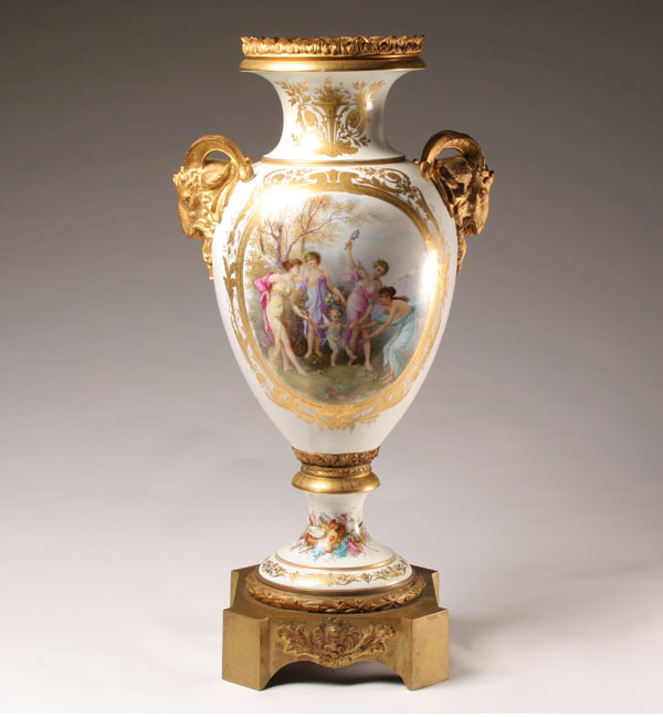 Large Sevres porcelain urn with 4e920