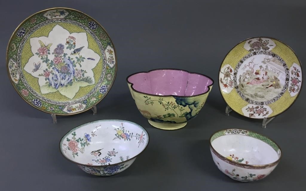 Chinese enamel tableware lobed 311b82