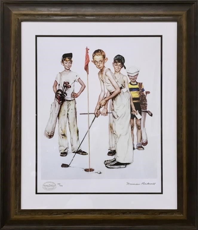 Framed and matted Norman Rockwell