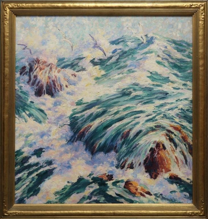 Herbert Brown oil on canvas seascape,