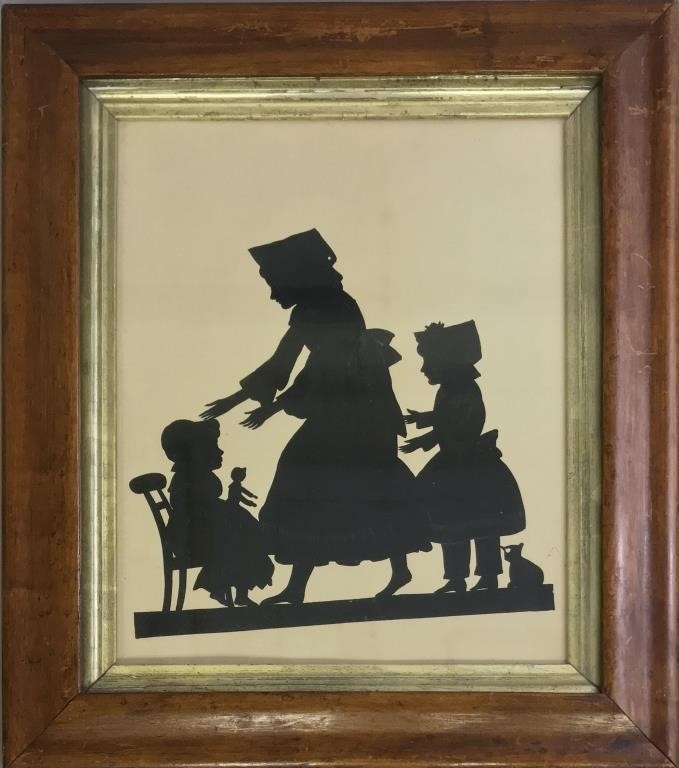 Large silhouette of mother and