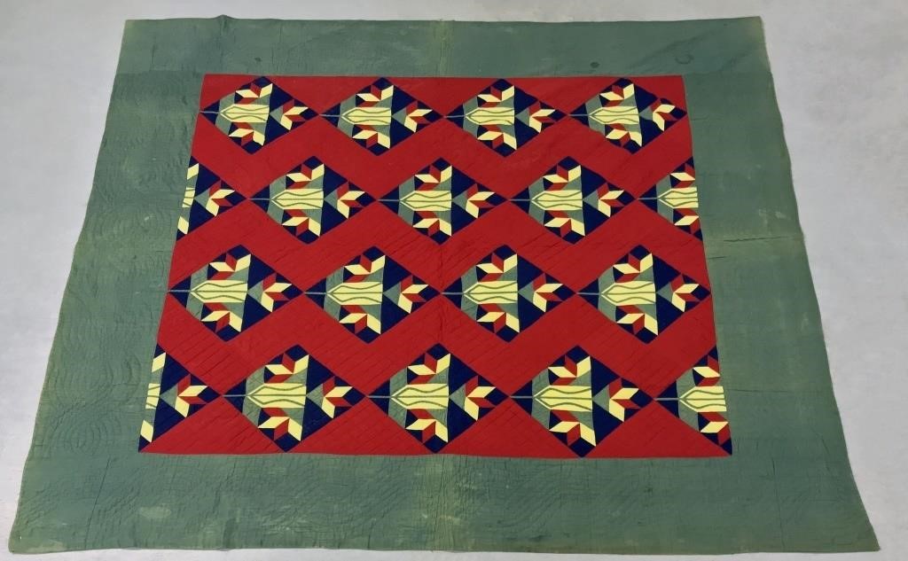Pennsylvania Lily pattern quilt from