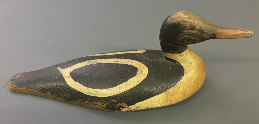 Merganser decoy from Quebec, Canada,