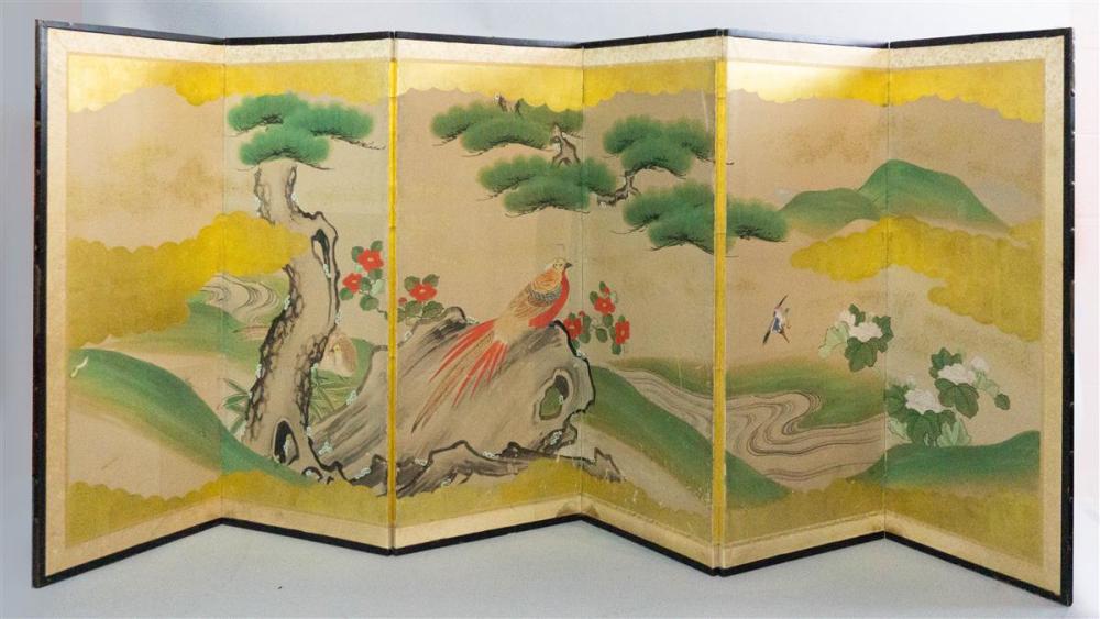 JAPANESE SIX-PANEL SCREENJAPANESE