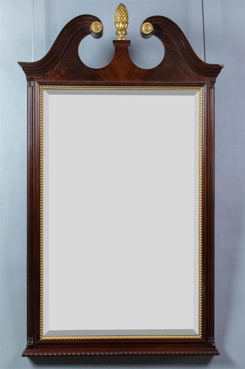 CHIPPENDALE STYLE MAHOGANY VENEERED