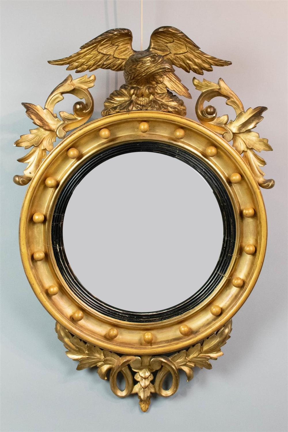 FEDERAL STYLE GILTWOOD CONVEX MIRRORFEDERAL