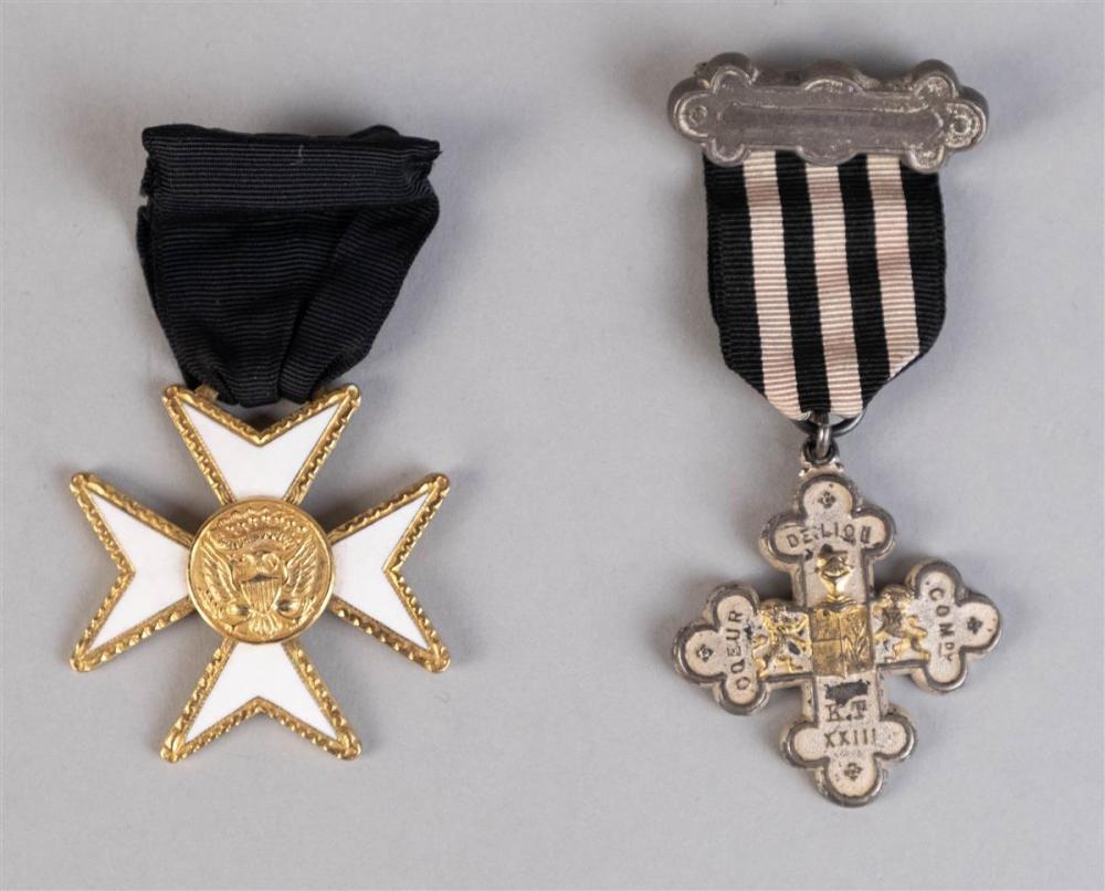 TWO MASONIC KNIGHTS TEMPLAR MEDALS,