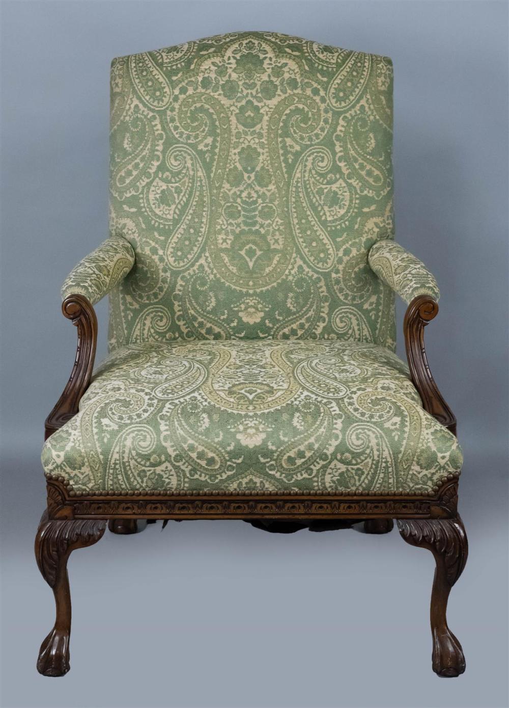 GEORGE III STYLE UPHOLSTERED ARMCHAIRGEORGE 311d02