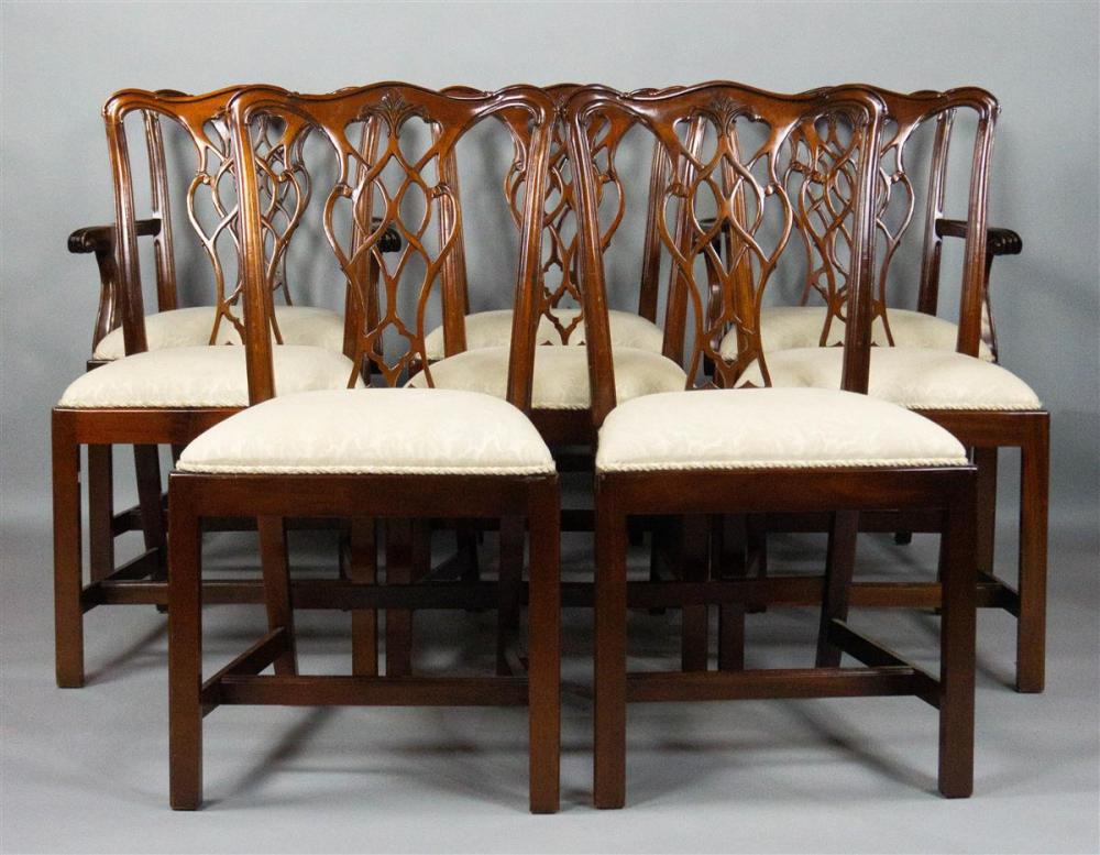 SET OF EIGHT GEORGE III STYLE DINING