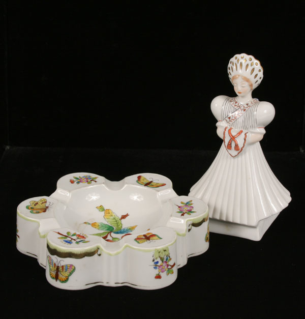 Herend hand painted porcelain items;