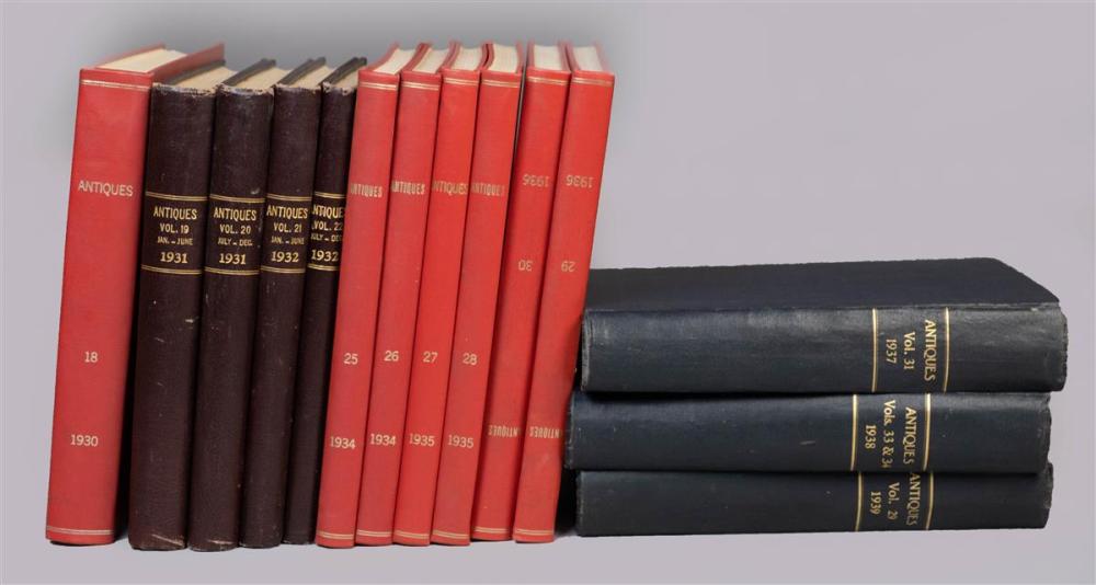 14 BOUND VOLUMES OF ANTIQUES MAGAZINE14 311d4a