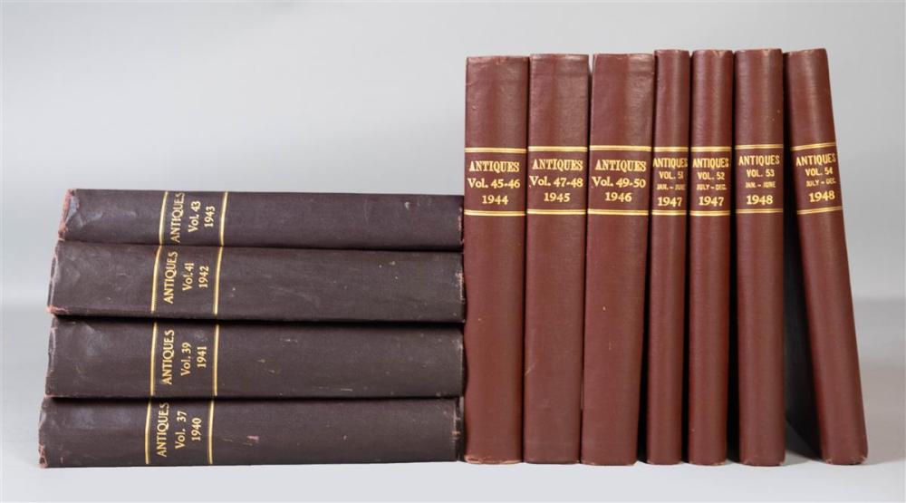 11 BOUND VOLUMES OF ANTIQUES MAGAZINE  311d4b