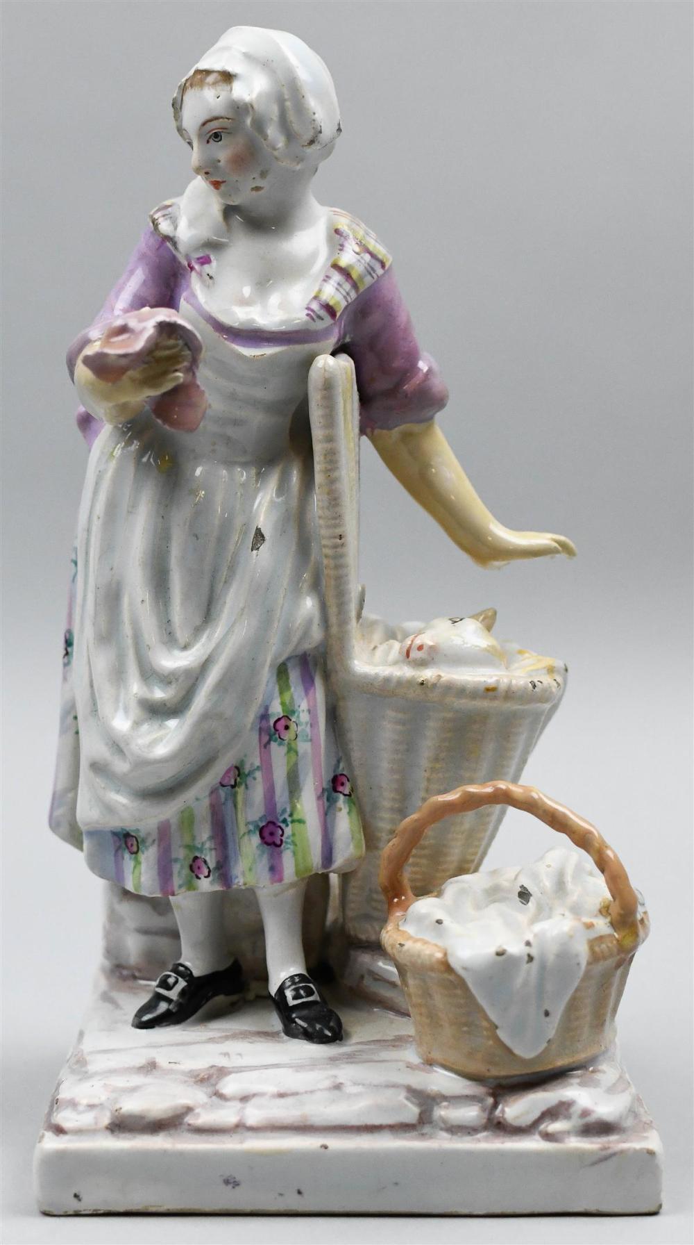 STRASBOURG FAIENCE FEMALE FIGURE