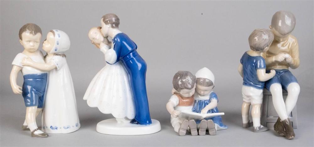 FOUR BING & GRONDAHL PORCELAIN FIGURE