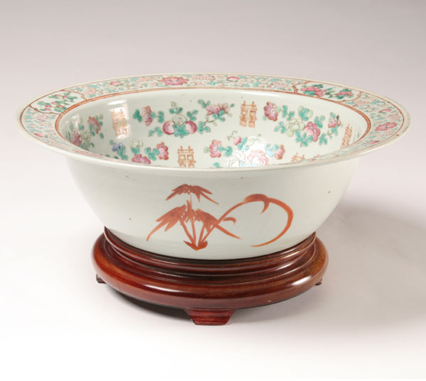 Chinese export porcelain wash bowl,