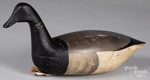 SWIMMING BRANT DUCK DECOYCarved 311dab