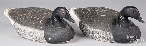 TWO CARVED AND PAINTED BRANT DUCK 311e0b