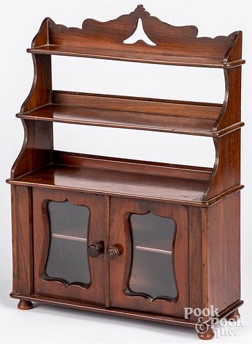 MINIATURE MAHOGANY HUTCH EARLY 311e51