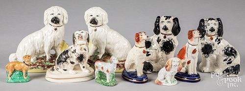 GROUP OF STAFFORDSHIRE DOGSGroup of