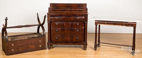 TWO FEDERAL MAHOGANY SERVERS AND