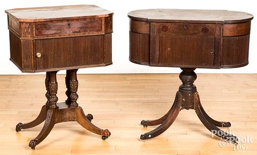 TWO FEDERAL MAHOGANY STANDS, EARLY