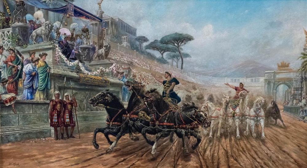 A.C. WOOD (19TH CENTURY) CHARIOT RACES