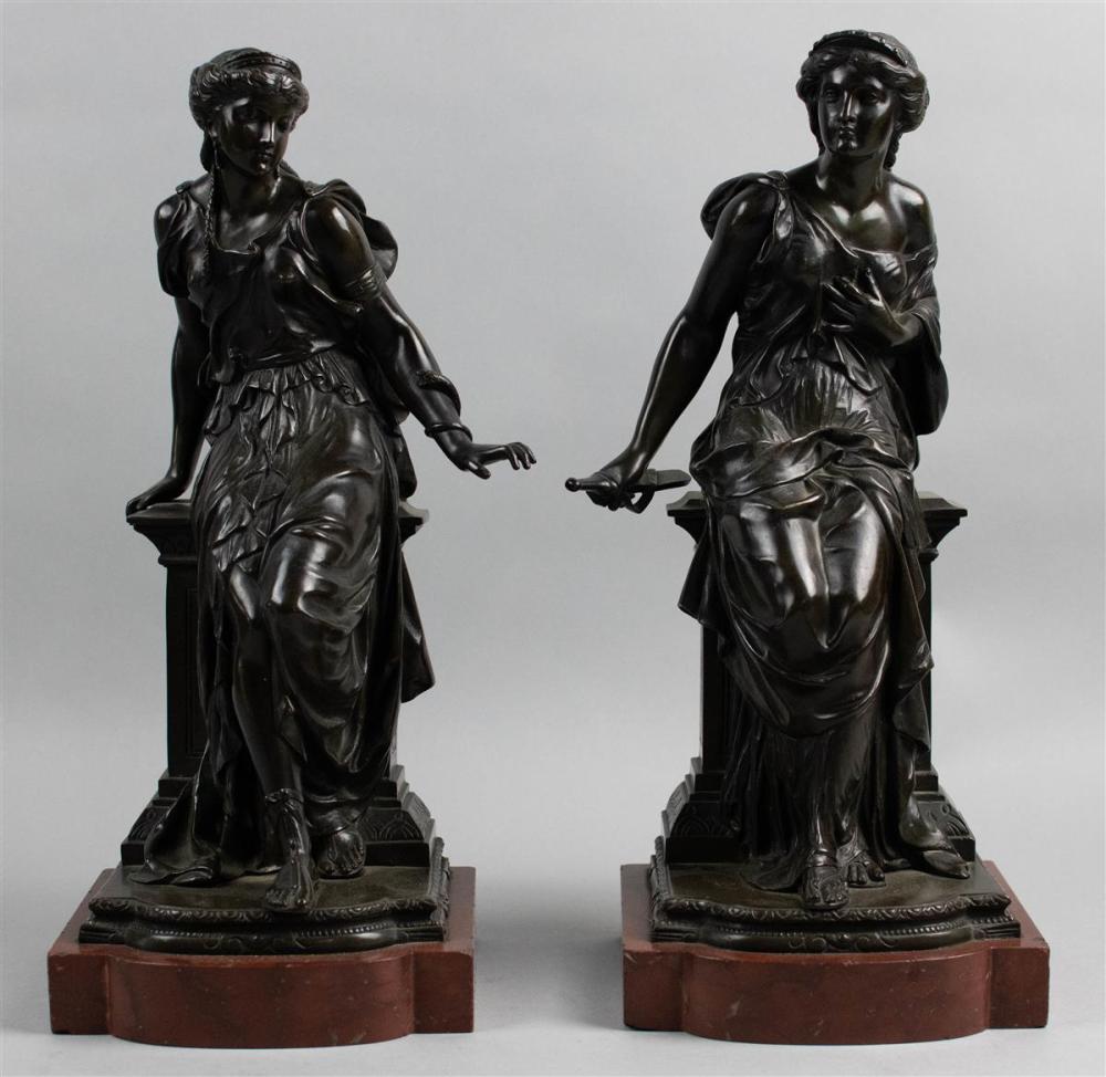 TWO BRONZE FIGURES OF CLEOPATRA 311efb