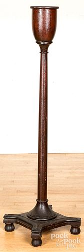 STAINED PINE TORCHIERE, CA. 1900Stained