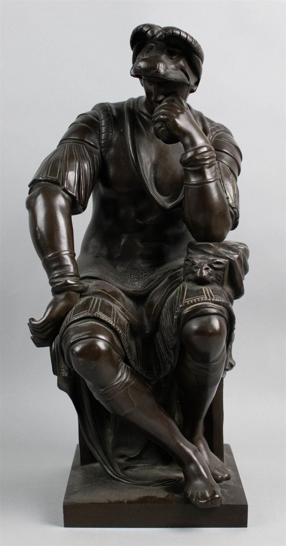 BRONZE FIGURE OF LORENZO DE MEDICI  311f11