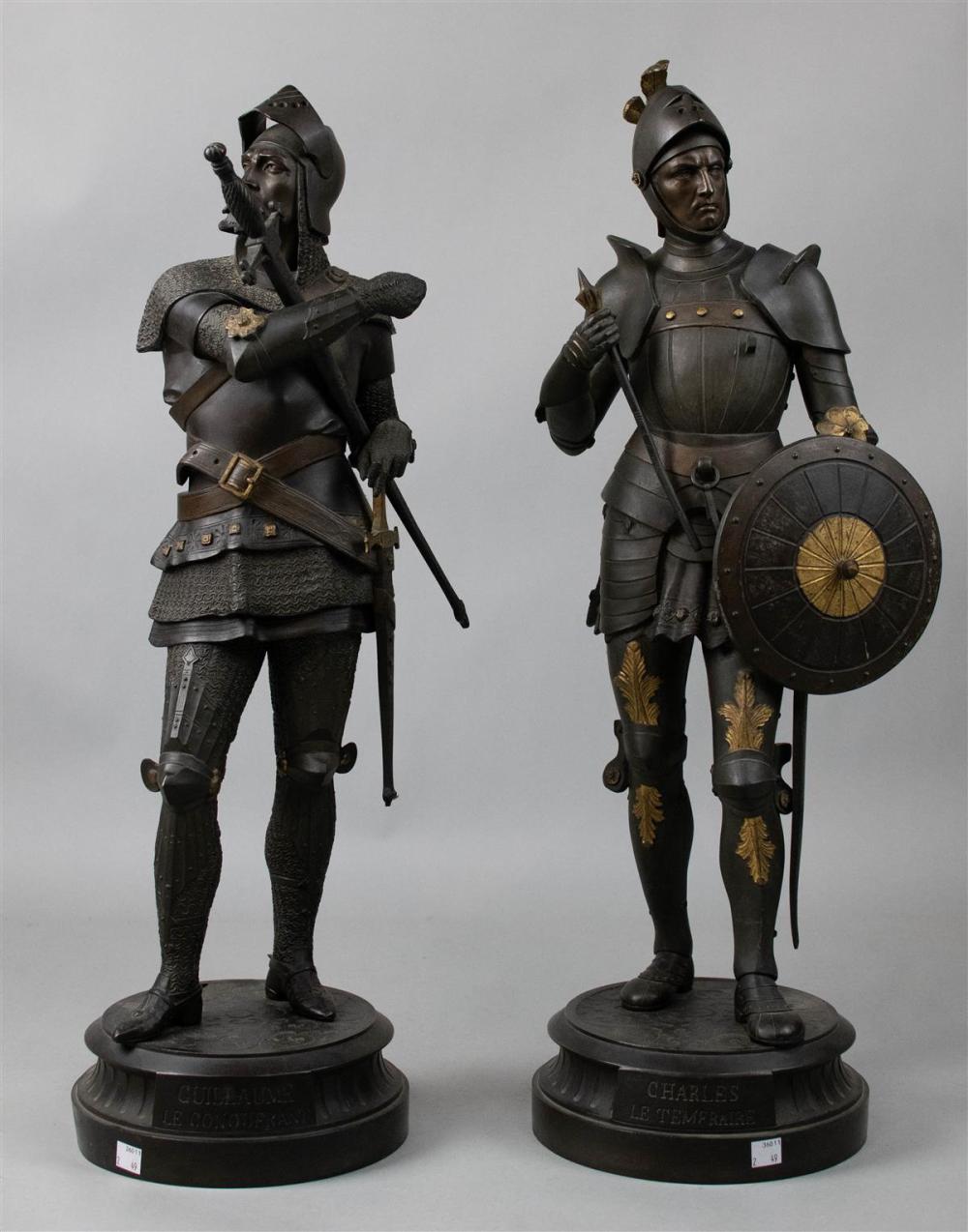 PARCEL GILT SPELTER FIGURES OF 311f0b