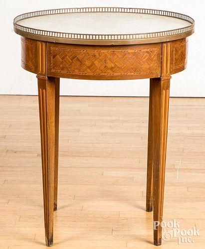 MARBLE TOP CENTER TABLE, 19TH C.Marble