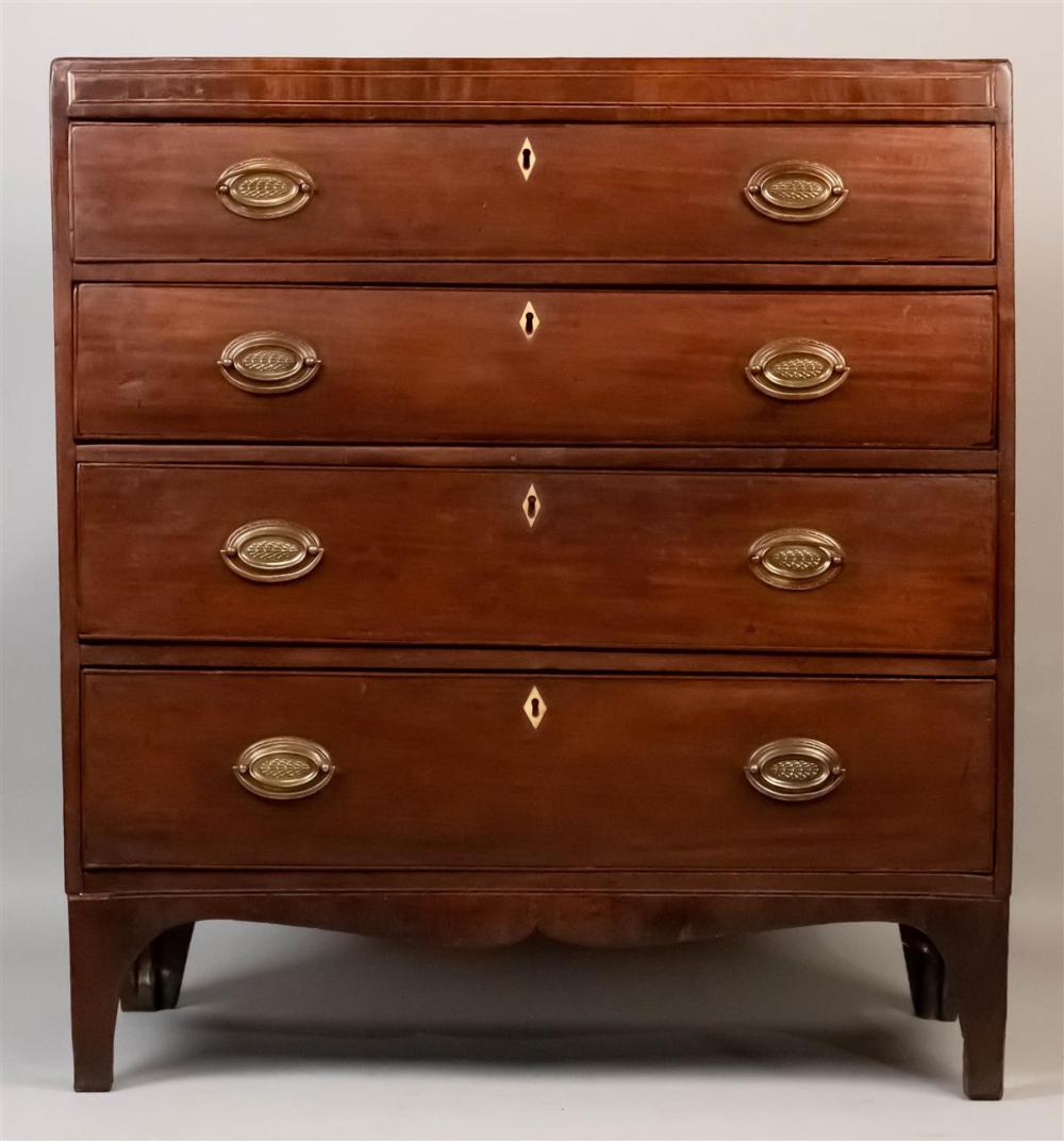 LATE GEORGE III INLAID MAHOGANY