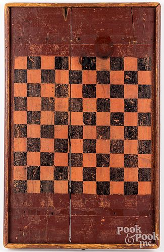 PAINTED GAMEBOARD LATE 19TH C Painted 311f75