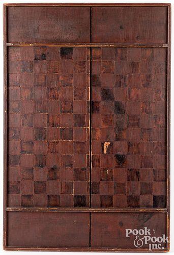 PAINTED GAMEBOARD, LATE 19TH C.Painted