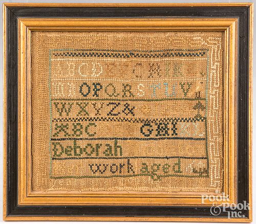 SILK ON LINEN NEEDLEWORK SAMPLER  31201b