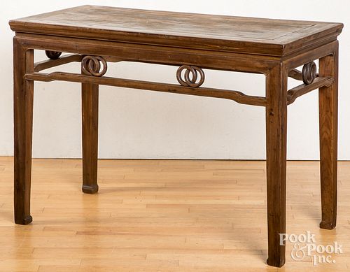 CHINESE HARDWOOD ALTAR TABLE, 31"