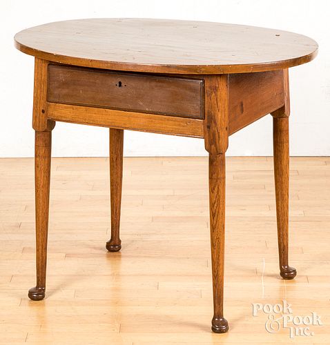 QUEEN ANNE MIXED WOOD TAVERN TABLE,