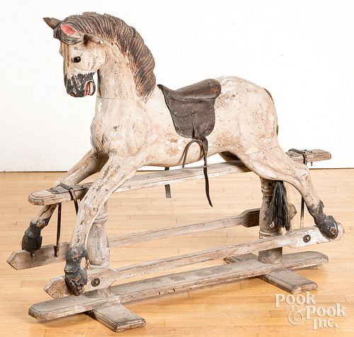 CARVED AND PAINTED HOBBY HORSECarved