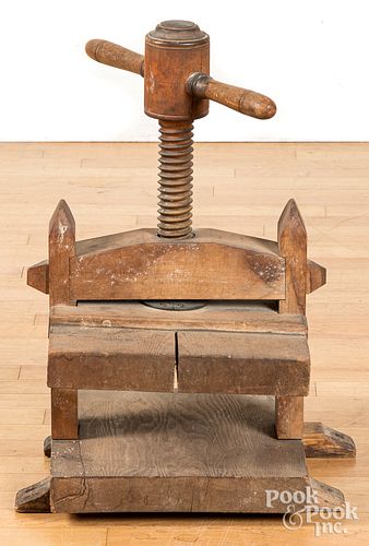 PRIMITIVE BOOK PRESS, 19TH C.Primitive