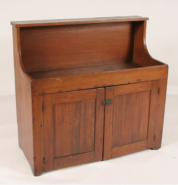 Primitive pine dry sink two doors 4e9a4