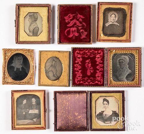 SEVEN DAGUERREOTYPE, TINTYPE, ETC.Seven