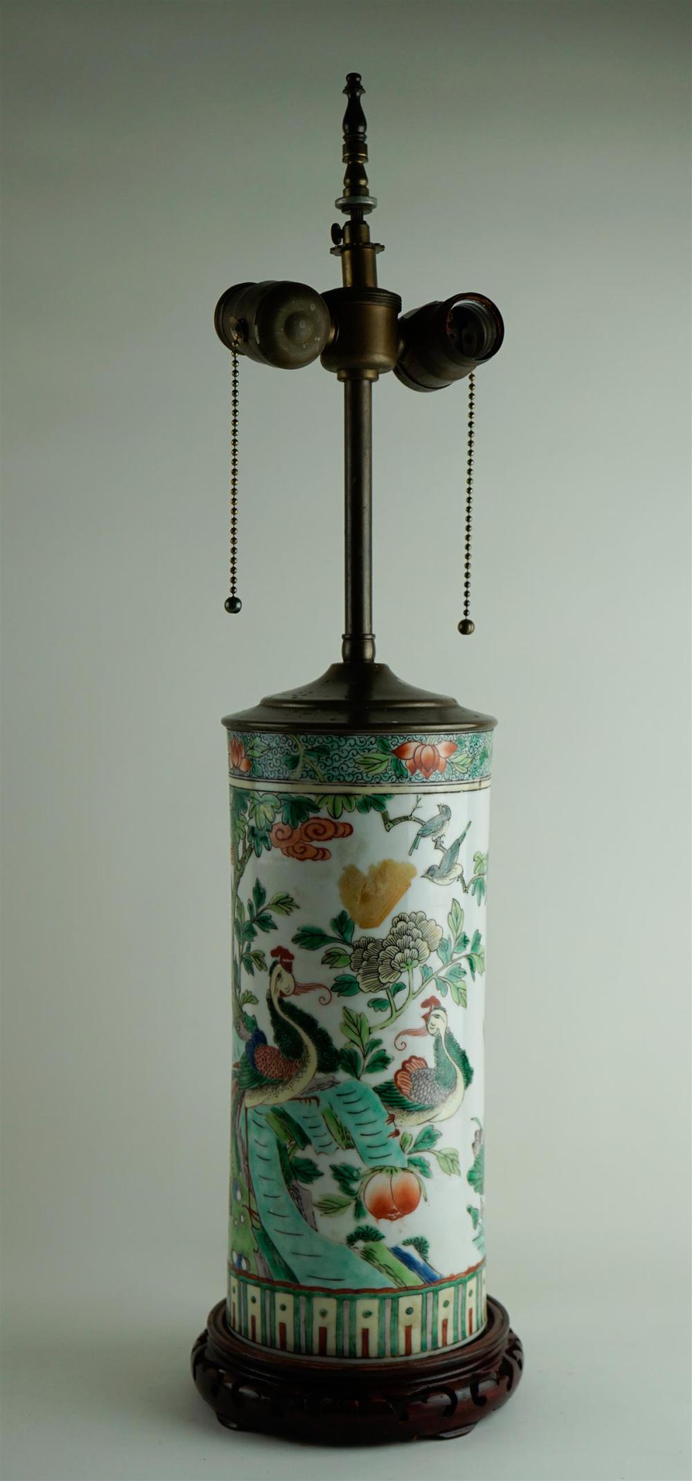 CHINESE FAMILLE VERTE HAT STAND,