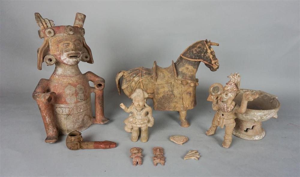 GROUP OF CHINESE UNGLAZED POTTERY