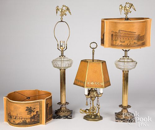 THREE TABLE LAMPSThree table lamps  3120ae